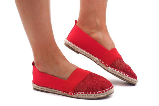 PROLAMOVANÉ TENISKY ESPADRILLE 188-38 RED