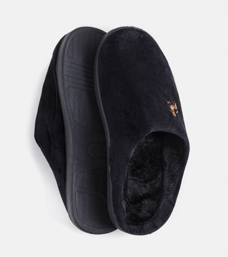 Pánské černé zateplené pantofle KK174361