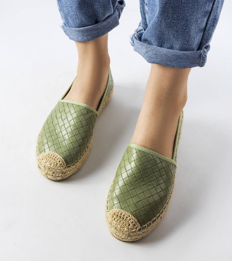 Zelené espadrilky zdobené reliéfem Geoffrey