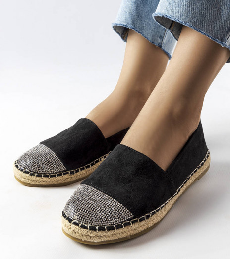 Černé espadrilky na platformě Beaudry