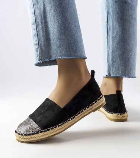 Černé espadrilky na platformě Beaudry