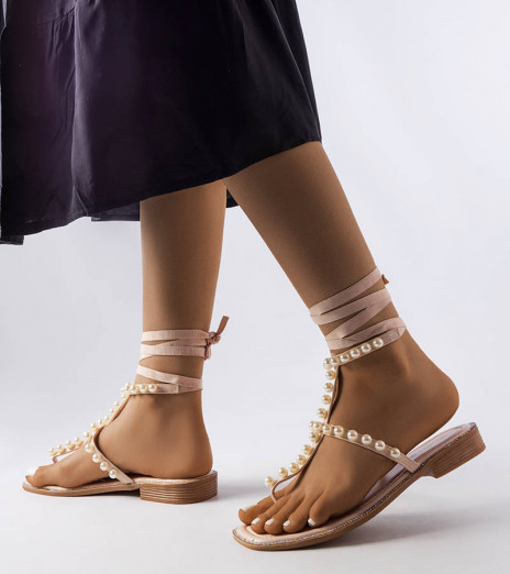 Béžové perlové sandály Graystone