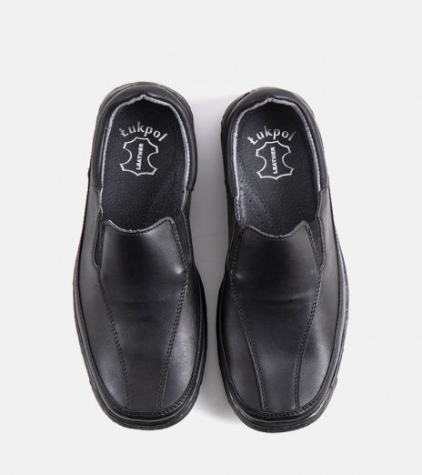 Pánské černé polobotky Kalin slip-on