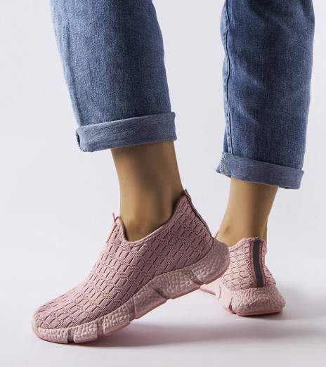 Světle růžové sportovní tenisky Obenor slip-on