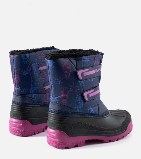 Černé sněhule Lee Cooper LCJ-23-44-2007K NAVY/FUCHSIA