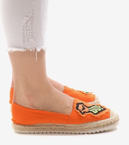 Oranžové espadrilky L-1047