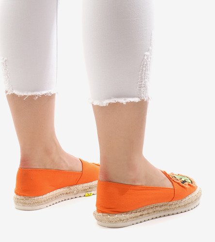 Oranžové espadrilky L-1047