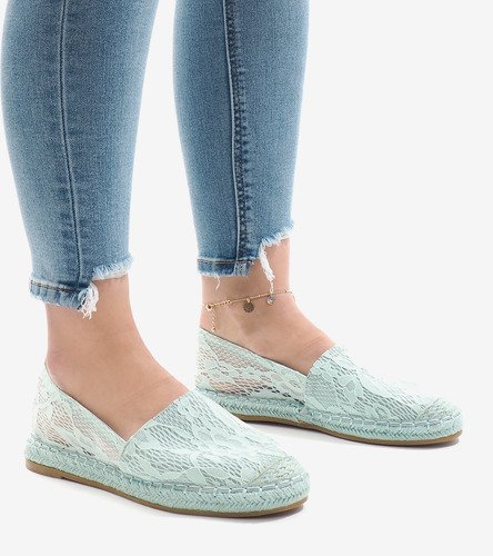 Zelené ažurové espadrilky AF41