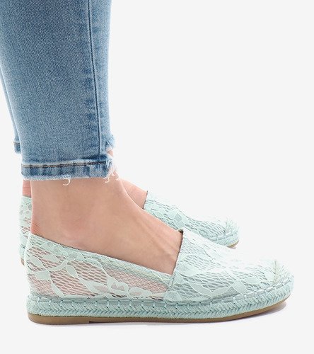 Zelené ažurové espadrilky AF41