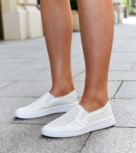 Bežové prodyšné slip-on tenisky Dafina