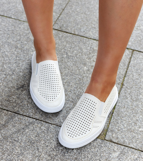 Bežové prodyšné slip-on tenisky Dafina