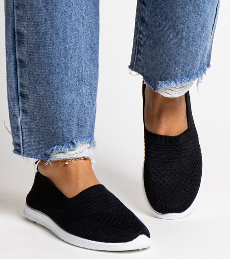 Černé slip-on tenisky Shalha