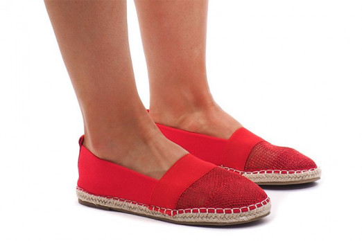 PROLAMOVANÉ TENISKY ESPADRILLE 188-38 RED