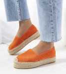 Oranžové ažurové espadrilky Capelle